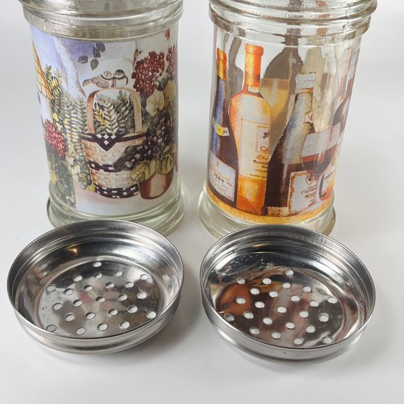 Vtg Spice Seasoning Grated Cheese Shakers Retro Dispenser Multi Purpose Graphics - Picture 8 of 12